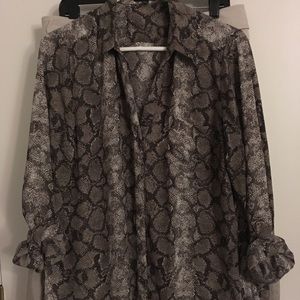 Snake skin pattern shirt from The Limited, Large